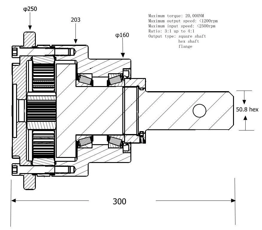 Precise Gearbox for Machining Equipment